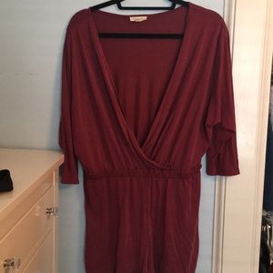 Maroon 3/4 sleeve romper from a boutique